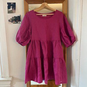 A Bronze Age Nati Dress- Pink Linen XS